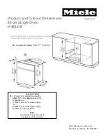 Предварительный просмотр 2 страницы Miele H 4684 B Operating and Product Dimensions