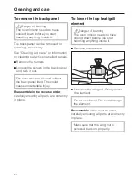 Предварительный просмотр 60 страницы Miele H 4700 B Operating And Installation Instructions