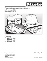 Miele H 4784 BP Operating and Operating And Installation Manual предпросмотр