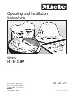 Preview for 1 page of Miele H 4842 BP Operating And Installation Instructions