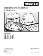 Предварительный просмотр 1 страницы Miele H 4844 BP Operating And Installation Instructions