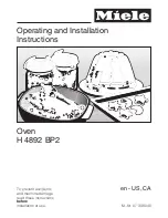 Предварительный просмотр 1 страницы Miele H 4892 BP2 Operating And Installation Instructions