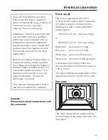 Предварительный просмотр 75 страницы Miele H 4894 BP2 Operating and Operating And Installation Manual