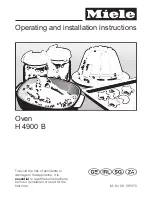 Miele H 4900 B Operating And Installation Manual preview