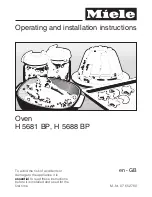 Предварительный просмотр 1 страницы Miele H 5081 BP Operating And Installation Instruction