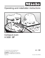 Предварительный просмотр 1 страницы Miele H 5081 BP Operating And Installation Manual