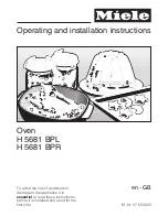 Miele H 5681 BPL Operating And Installation Manual preview