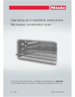 Предварительный просмотр 1 страницы Miele H 6200 BM Operating And Installation Instructions