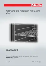 Miele H 6780 BP2 Operating And Installation Instructions preview