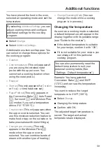 Preview for 59 page of Miele H 6780 BP2 Operating And Installation Instructions