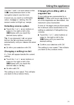 Preview for 21 page of Miele H 7164 B Operating And Installation Instructions