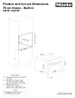 Предварительный просмотр 1 страницы Miele H387-1B Dimensions