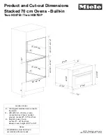 Предварительный просмотр 2 страницы Miele H387-1B Dimensions