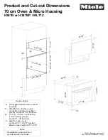 Предварительный просмотр 3 страницы Miele H387-1B Dimensions