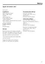 Preview for 21 page of Miele H6000BM Cookbook