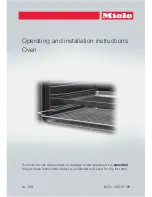 Miele H6100B Operating And Installation Instructions preview