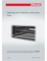 Предварительный просмотр 1 страницы Miele H6160B Operating And Installation Instructions