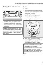 Preview for 57 page of Miele H6300BM Operating And Installation Instructions