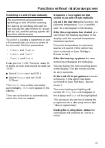 Preview for 67 page of Miele H6300BM Operating And Installation Instructions