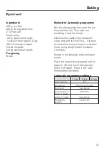 Preview for 55 page of Miele H6461 Recipe Book