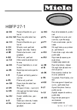 Preview for 1 page of Miele HBFP 27-1 Manual