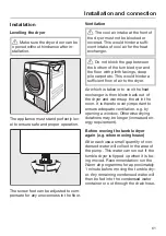 Предварительный просмотр 61 страницы Miele heat pump dryer Operating Instructions Manual