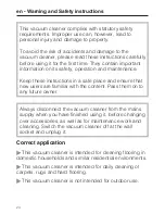 Preview for 24 page of Miele HS05 Operating Instructions Manual