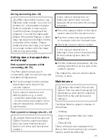 Preview for 35 page of Miele HS05 Operating Instructions Manual