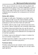 Preview for 27 page of Miele HS07 Operating Instructions Manual