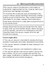 Preview for 27 page of Miele HS08 Operating Instructions Manual