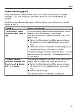 Preview for 45 page of Miele HS08 Operating Instructions Manual