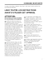 Preview for 7 page of Miele HS09 Operating Instructions Manual