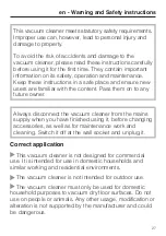 Preview for 27 page of Miele HS11 Operating Instrucktion