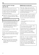 Preview for 40 page of Miele HS11 Operating Instrucktion