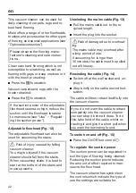 Preview for 42 page of Miele HS16 Operating Instructions Manual