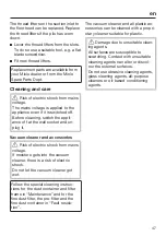 Preview for 47 page of Miele HS16 Operating Instructions Manual