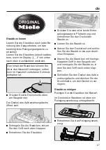 Preview for 27 page of Miele HS18 Operating Instructions Manual