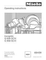 Miele Incognito G 658 SCVI Operating Instructions Manual предпросмотр