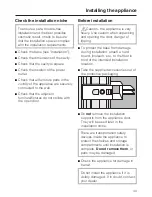 Preview for 43 page of Miele Independence F1801Vi Operating And Installation Manual