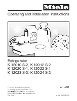 Miele K 12010 S-2 Operating And Installation Manual preview