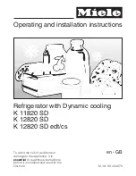 Preview for 1 page of Miele K 12820 SD edt Operating And Installation Manual