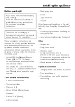 Предварительный просмотр 47 страницы Miele K 18 3 Vi Series Operating And Installation Instructions