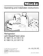 Preview for 1 page of Miele K 1801 Vi Operating And Installation Instructions