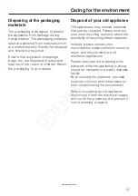 Предварительный просмотр 37 страницы Miele K 1803 SF Operating And Installation Instructions