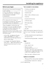 Preview for 47 page of Miele K 1803 SF Operating And Installation Instructions