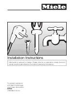 Предварительный просмотр 1 страницы Miele K 1803 Vi Installation Instructions Manual