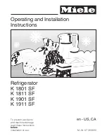 Miele K 1811 SF Operating And Installation Manual preview