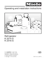 Preview for 1 page of Miele K 2214 S Operating And Installation Manual