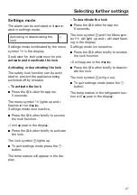 Preview for 27 page of Miele K 31222 Ui Operating And Installation Instructions