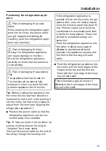 Preview for 65 page of Miele K 31222 Ui Operating And Installation Instructions